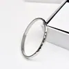 Pulseira de Aço Titânio em Formato de Diamante para Mulheres, Ouro 18K, Anel Simples Brilhante Liso com Fecho, Pulseira de Aço Titânio com Acabamento de Luxo Que Não Desbota