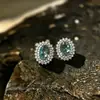 Brincos de Tarraxa com Ovos de Codorna Strass Pérola Estilo Corte Francês para Mulheres Exquisitos Leve Luxo Atmosféricos Versáteis Brincos de Pedra Lapidada