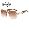 Nuevas Gafas de Sol Metálicas sin Marco con Cadena, Estilo de Lujo Ligero, para Mujer, Gafas de Sol de Alta Gama con Protección UV