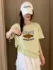 Camiseta de Algodón Copo de Nieve de Verano con Cuello Redondo, Corte Ajustado, Mangas Cortas Versátiles, Suministro Directo del Fabricante, Disponible para Dropshipping