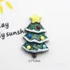 Nova Casa de Boneco de Neve Pintada Artificialmente Árvore de Natal Acessórios de Resina DIY Capa de Celular de Creme Material para Acessórios de Cabelo