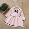 Vestido para Niñas 2026 Primavera Nuevo Estilo Estilo Pequeño Chanel Dulce y Elegante Vestido de Punto Jersey para Bebés Niñas