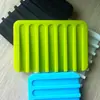 Caixa de Sabão de Silicone Caixa de Sabão Criativa de Silicone com Função de Drenagem Suporte de Sabão Bandeja de Sabão Bandeja de Sabão com Embalagem em Saco OPP