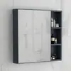 Gabinete de espejo minimalista nórdico, caja de espejo, combinación de gabinete de baño, caja de almacenamiento separada, espejo de almacenamiento de pared para baño