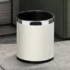 Lixeira Residencial Hotel KTV Aberta Redonda Retardante de Chamas Sala de Estar Camada Dupla Banheiro Retardante de Chamas Lixeira Comercial