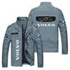 Chaqueta fina para hombre de primavera y otoño con logo de coche guapo, chaqueta deportiva casual para motocicleta, cárdigan de moda con cuello alto, chaqueta con cremallera