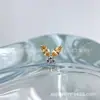 Aretes de Titanio Astmf-136 Aleación de Titanio 1.5X3 Marquise Mariposa Grande G23 Titanio Rosca Interna Aretes de Zirconia Piercing