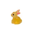 Creativo Miniatura Estéreo Dibujos Animados Conejo Luminoso Animal Resina Hecho a Mano DIY Joyería Micro Paisaje Adornos Estéreo