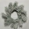 Anillos de Aguja de Pino Simulada de 11 Pulgadas Pe Decoración de Mesa para Bodas en Casa Decoración de Planta Verde Corona Artificial Estilo Nevado Navideño Amazon