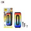 Bt-2421 Altavoz Portátil Doble de 4 Pulgadas para Exteriores, Karaoke de Mano, Altavoz Bluetooth Inalámbrico con Luz de Llama para Exportación