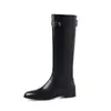 Botas de Salto Bloco Redondas Estilo Parisiense Preguiçoso Tendência Afinando Botas de Montaria Versáteis de Calçar Novo Outono/Inverno 2026