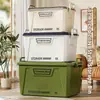 Caja de almacenamiento de estilo industrial transfronteriza, gran capacidad, organizador doméstico extragrande, caja de almacenamiento portátil para acampar al aire libre y uso en automóvil