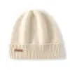 Gorro de Cachemira para Mujer 100% Cachemira Pura Otoño e Invierno Nuevo Versátil Protección contra el Frío Protección para Orejas Gorro de Punto Gorro para Exteriores Frío