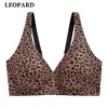Roupa íntima feminina sem costura com estampa de leopardo mais vendida na Amazon, Sutiã sem aro estilo europeu e americano, Sutiã de bojo profundo, Direto da fábrica fonte