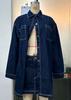Traje vintage de verano europeo y americano, chaqueta vaquera, falda vaquera de media longitud para mujer, conjunto informal de dos piezas SU3375