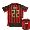 0607 retro AC Milán No. 22 Kaka camiseta de visitante Liga de Campeones Pirlo AC camiseta de fútbol de manga corta venta al por mayor transfronteriza