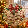 Atrapasoles de Arte Diamante Navideño Pintura Estilo Diamante Acrílico Navideño F