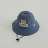 Chapéu de Pescador Infantil de Secagem Rápida Desenho Animado Coreano Urso da Sorte Chapéu de Rede Verão Novo Chapéu de Bacia com Proteção Solar para Bebê