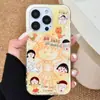 Linda Chica Gato Japonesa y Coreana Adecuada para Funda de Teléfono Móvil Iphone16 Apple 15Promax Cadena Colgante 14/13Pro Dura