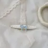 Exquisita Pinza para el Cabello con Lazo de Puntos Crema Moda Coreana Flequillo Lado Cabello Suelto Amarillo Azul Estilo Dulce