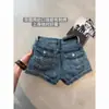 Shorts jeans mini de cintura baixa, justos, sexy, estilo de rua americano retrô para mulheres