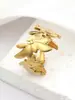 Anel Aberto em Aço Inoxidável Estilo Europeu e Americano Banhado a Ouro 18K Anel de Personalidade Versátil Anel Simples de Aço Titânio Joias Atacado