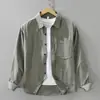 Camisa Masculina de Algodão e Linho Manga Longa Retrô Tendência Japonesa Moda Artística Casual Solta