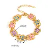 Pulseira DIY Cruzada Nova de Aço Inoxidável Estrela do Mar Concha Nicho Simples Flor Esmaltada Dopamina Sol Pulseira