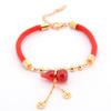 Este año de vida bolsa de transferencia acero de titanio oro rosa boca puntiaguda calabaza pulsera de cuerda roja este año con pulsera de joyería pulsera