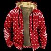 Ropa de Invierno Gruesa con Forro Polar Transfronteriza Chaqueta de Algodón Acolchada Gruesa de Doble Capa Interior con Santa Cremallera Bolsillo con Cremallera Chaqueta Cálida Acolchada de Algodón