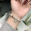 Pulsera de Plata 99.99% Pura para Mujer, Pulsera de Adivinación con un Dios de la Riqueza Gordito, Pulsera de Hilo Rojo, Joyería de Moda Versátil