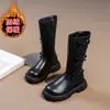 Botas Femininas 2026 Primavera e Outono Novo Estilo Botas Longas de Cano Alto Botas Longas Estilosas de Princesa Outono e Inverno Sapatos de Lã com Forro Único