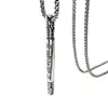 Colgante de Aro de Oro Grabable Estilo Europeo y Americano, Collar de Columna con Letra, Colgante de Joyería Personalizada para Hombre de Acero Inoxidable