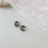Pendientes huecos con la palabra C 2021, nuevos pendientes de moda retro estilo Hong Kong, pendientes de alta gama de moda de Corea Dongdaemun