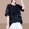 Playera Holgada de Manga Corta Fresca para Mujer Verano 2023 Verano Casual para Mujer Estilo de Longitud Media