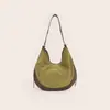 Bolsa Tote de Piel de Vaca Escarchada Estilo Retro Nuevo Otoño/Invierno 2026 Bolsa de Luna Gran Capacidad para Mujer de Piel Genuina Se Puede Enviar en Representación