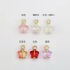 Colgante de pentagrama de material de vidrio, estilo de colgante único, pasador de bola de cuentas opcional, joyería de cuentas DIY, accesorios de estrella, piezas pequeñas