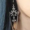 Pendientes de Cadena de Cruz Gótica Retro Harajuku Personalidad Ins de Moda Europeos y Americanos Venta Directa de Fábrica de Halloween