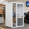 Sala de Oficina Insonorizada con Tomas de Corriente e Iluminación, Conveniente para Uso de Oficina, Bloquea Eficazmente el Ruido Externo