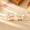 Brincos de Zircônia com Gotejamento de Óleo Floral Doce, Frescos e Modernos, de Alta Qualidade, Exquisitos, Compactos, Joias de Princesa Tridimensionais