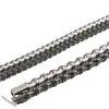 Pulsera de Cadena de Tenis de Acero de Titanio Circonita de Alta Gama Completamente Diamantada Fila Única Diamante Lujo Ligero Hebilla de Resorte Pulsera de Circonita Joyería al por Mayor