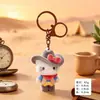 Llavero Colgante de Gatito Negro Flocado Lindo, Figura de Gato de Moda, Llavero para Mochila, Regalo de Máquina de Peluches