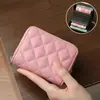 Bolsa para Tarjetas de Mujer Exquisita Gama Alta Sentido de Gama Alta Nueva Múltiples Tarjetas Pequeña Anti-desmagnetización Bolsa para Cambio e ID para Mujeres