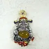 Transmissão ao Vivo Apresentando Pingente com Design de Flor Vazada em Ouro Seda Jade Hetian Natural de Xinjiang para Mulheres, Colar Clavícula Vintage com Incrustação