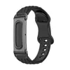 Adecuado para Google Fitbit Air, marco de reloj de metal de lujo con cierre de mariposa en forma de diamante y correa de reloj de silicona