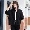 Nuevo Cuello Alto Elegante y a la Moda en Otoño 2025. Chaqueta casual y generosa de color puro que cubre la carne y luce adelgazante. Moderno y Versátil
