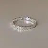 Anillo Versátil Cuadrado Minimalista para Mujer, Anillos Finos Apilables, Anillo Abierto Único Estilo Ins de Moda, Tendencia de Anillo para Dedo Índice de Nicho