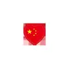 Adesivos de bandeira nacional, adesivos faciais em formato de coração, etiquetas adesivas da bandeira vermelha de cinco estrelas da China para o Dia Nacional, adesivos adesivos termofusíveis impressos