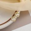 Pendientes de Perla Huecos Geométricos con Aguja de Plata S925 para Mujer Minimalistas Estilo Frío Pequeños y Exquisitos Pendientes de Gama Alta Pendientes Venta al por Mayor