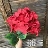 Decoração de flor artificial tom avermelhado em haste única, bola de flor para corredor de flor de seda, material para arranjo de flor de mesa para restaurante e casamentos ao ar livre